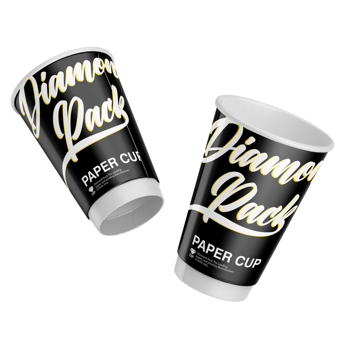 Black Diamond Pack printed paper cup concept